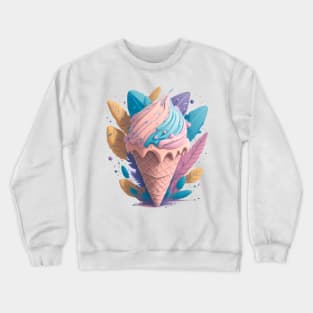 ice cream graffiti illustration Crewneck Sweatshirt